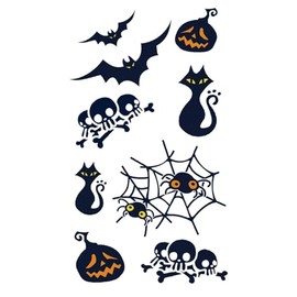 MapofBeauty 2 pcs Temporary Tattoo Sticker Waterproof Tiny Bat Skeleton Spider Tattoos