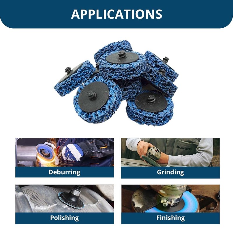 Benchmark Abrasives 2 Inch Sanding Discs Quick Change, Nylon, Male