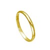 Gold Plated Sterling Silver 2mm D Shaped Wedding Band Ring