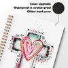 ROXMART Christian Cross Glitter Spiral Notebook, God Is Good All