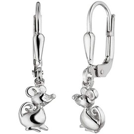 Jobo Children's Earrings Mouse 925 Sterling Silver Children's Earrings, Silver
