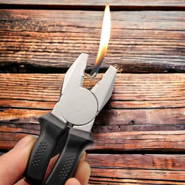 Creative Novel Tool Shape Lighter - Windproof Jet Torch, Refillable Butane Flame Lighter - BBQ, Candle, Kitchen - Gift for Men - Black