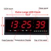 18.9 Inch Oversized LED Digital Wall Clock Large Display with