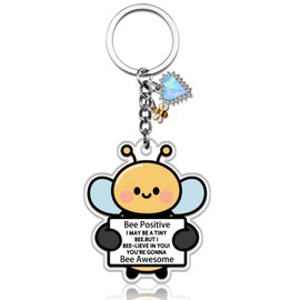 SUDIKUB Bee Themed Gifts Bee Keychain Gifts For Women Cute Teacher Appreciation Gift For Man Coworker Colleague Friends Employee Appreciation Christmas Birthday Gift