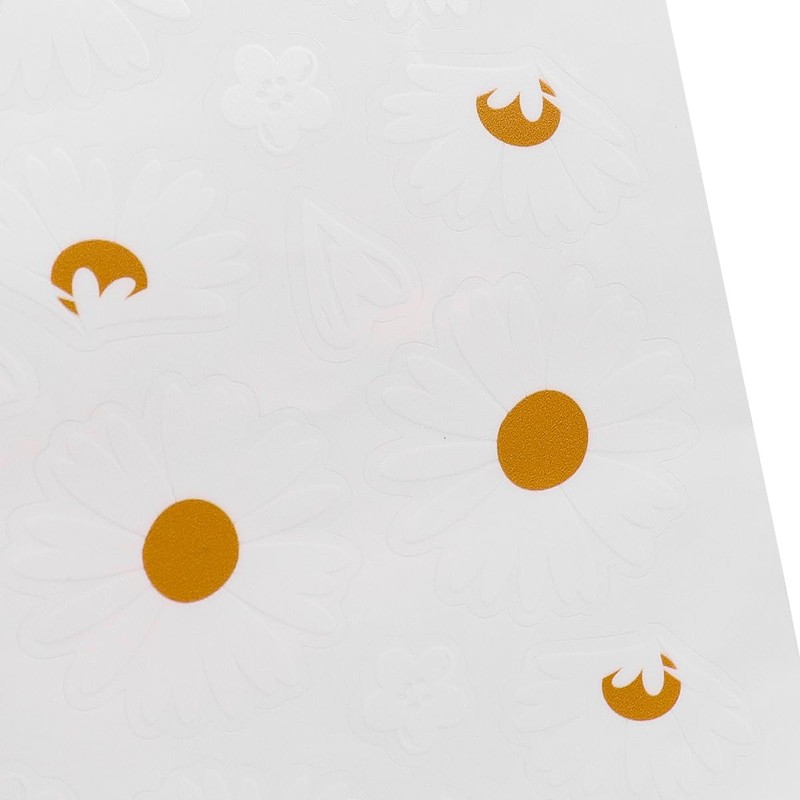 Sarini 2pcs Daisy Stickers Bicycle Daisy Stickers Waterproof Frame Stickers