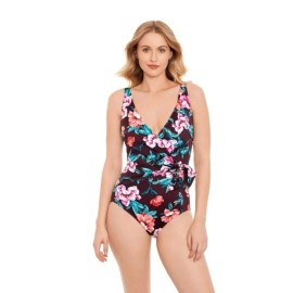 Embrace your Curves Women's  Floral Print Slimming Embrace your Curves One  Piece Swimsuit Small