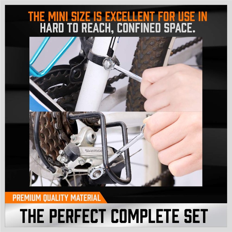 HORUSDY 20-Piece Mini Wrench Set, Metric & SAE Combination Wrench