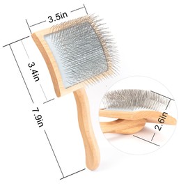 WXTTH Brush for Dogs and Cats, for Removing Loose Hair and tangles, Long-haired Dog Grooming Brush for Removing Undercoat and Depilation, Beech Wood Material, Comfortable Grip Handle