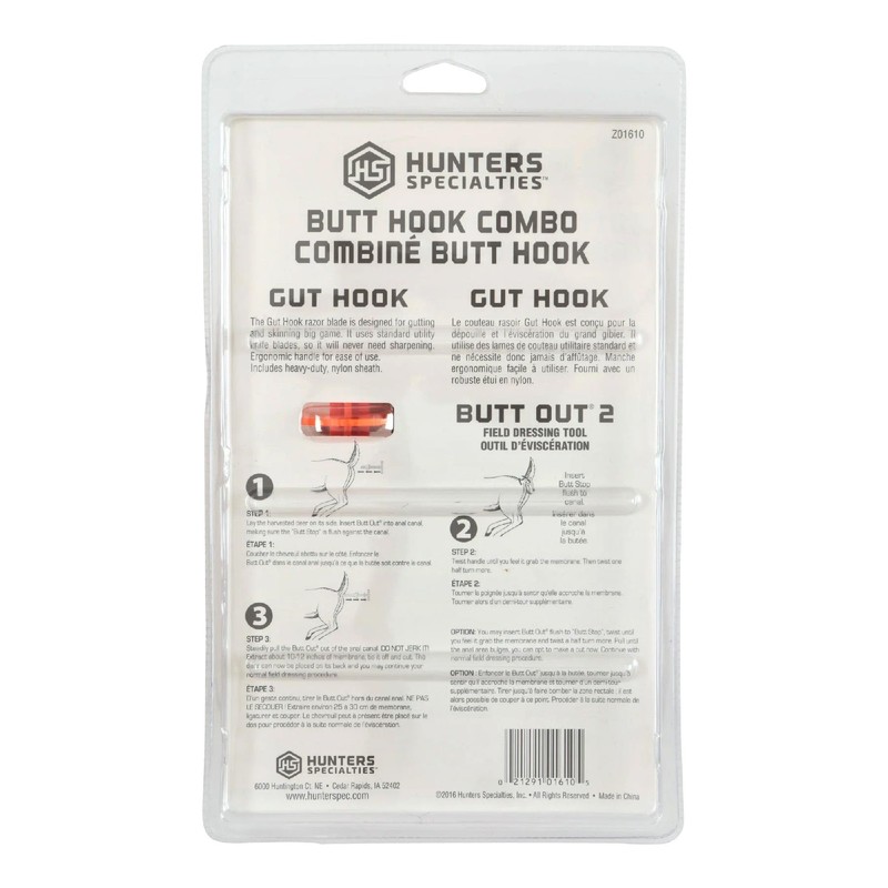 Hunters Specialties Butt Hook Combo Field Dressing Accessories - 5.7-inch
