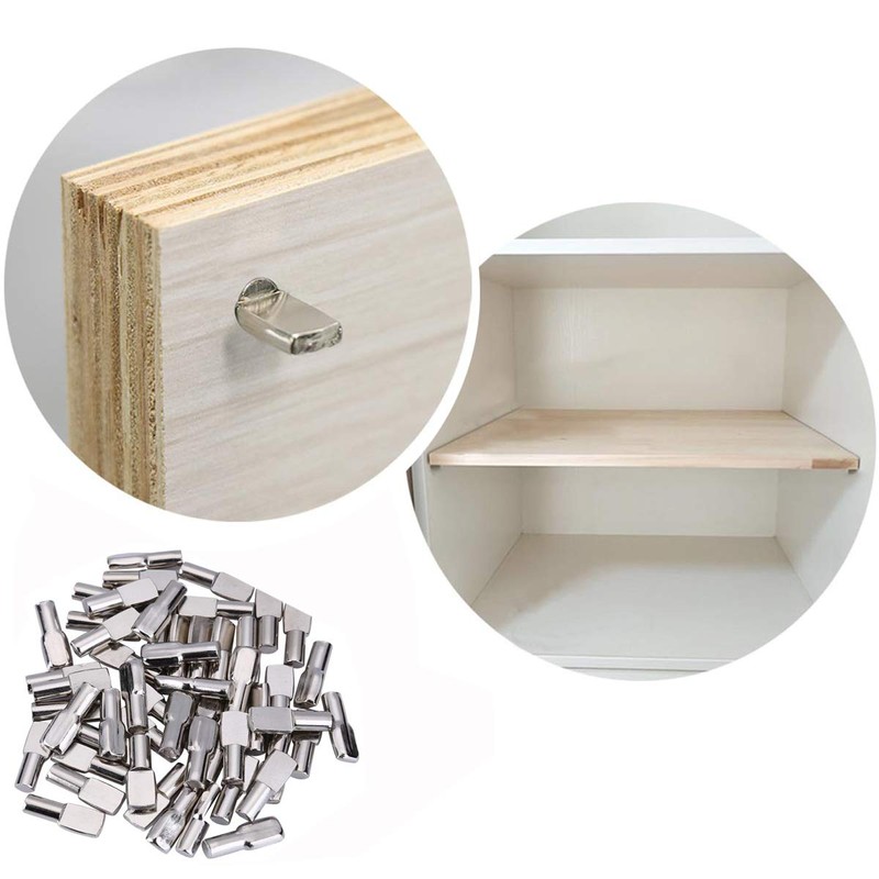 120 Packs Shelf Pins, 5mm Shelf Support Pegs Spoon Shape