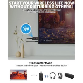 Bluetooth Speaker, Smaloyd Portable Wireless Neckband Home TV Speaker Theatre Stereo Surroud Sound with Microphone Wireless Speaker for Outdoor Sports (Black+Receiver)