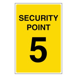 V Safety Security Point 5 100 x 150 mm - 1mm Rigid Plastic