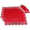 9pce Red Felt Christmas Table Linen Set - Including 2m