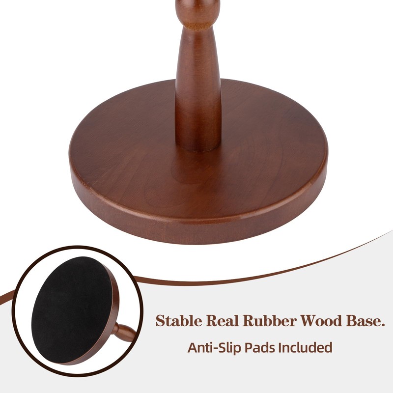 SANY DAYO HOME 12" Real Wood Round Drink Table, Small