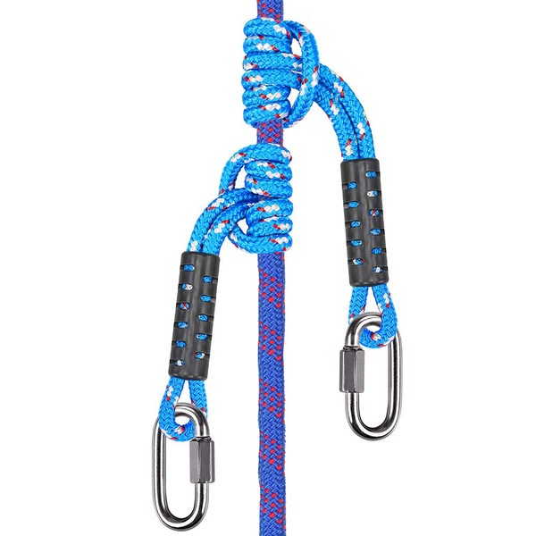 BeneLabel Poseidon Series Sewn Prusik Loops Ropes, Safety, 19", Diameter 2/5", 2 Pack, Blue