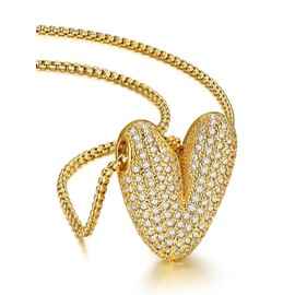 KeyStyle 2 Pcs Diamond Pendant Necklaces with Initial V for Women, Dainty Women’s 14k Gold Plated Letter Diamond Pendant Necklaces for Rapper, 20 Inches + 2 Inches