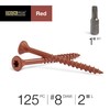 Deck Plus 48427 Wood Screws #8 x 2", Red, 1lb