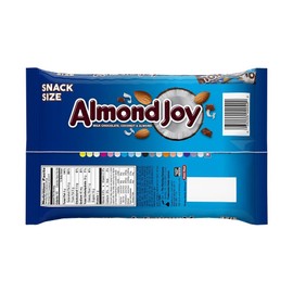 ALMOND JOY, Chocolate Coconut Candy Bar, Snack Size, 11.3 Ounce Bag (Pack of 6)