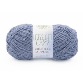 Lion Brand Yarn Chenille Appeal Yarn, Blue Granite