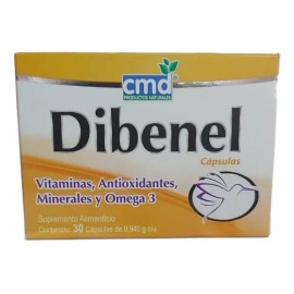 Suplemento Multivitamínico Dibenel Vitaminas Minerales Omega 3 30 Cápsulas