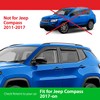 Goodyear Shatterproof in-Channel Window Deflectors for Jeep Compass 2017-2025, Rain
