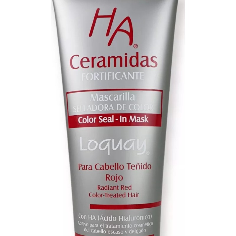 Loquay Kit Shampoo Mascarilla Acondicionador Matizador Cabello Rojo