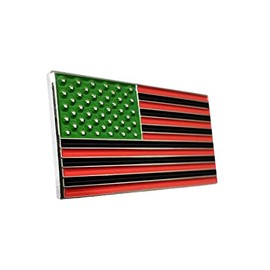 African Afro American Flag Lapel Pin - Black Liberation Brooch - Red Green Black Badge