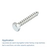 sourcing map Hex Lag Screws, M8 x 50mm Carbon Steel