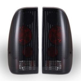 AUTOWIKI Tail Lights For 1997-2003 Ford F-150 F-250 F-350 Super Duty Tail Lights Styleside Model Pickup Black Smoke Lens Rear Taillights 1 Pair