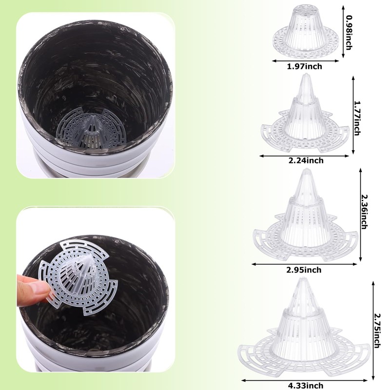 CoscosX 40 Pieces Upgraded Cone Flower Pot Hole Mesh Pad