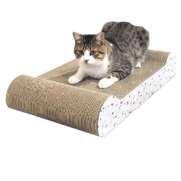 Cardboard Cat Scratcher for Large Cats, 25" Extra Thick Reversible