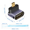 Duttek 8K 90 Degree Micro HDMI to HDMI Adapter, UP
