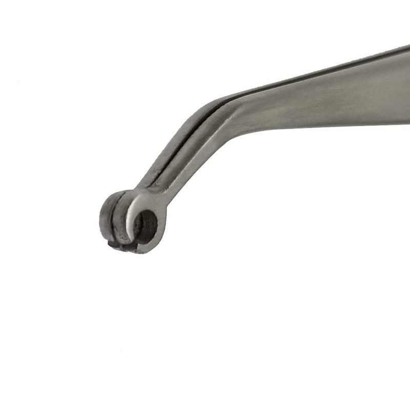 Corn Suture Tweezers Angular Easy Suturing Forceps Curved Surgical Forceps