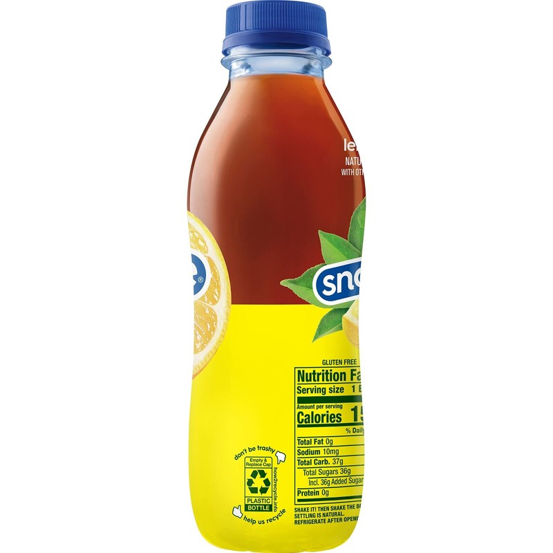 Snapple Lemon Tea 16 Fl Oz Pack of 12 All