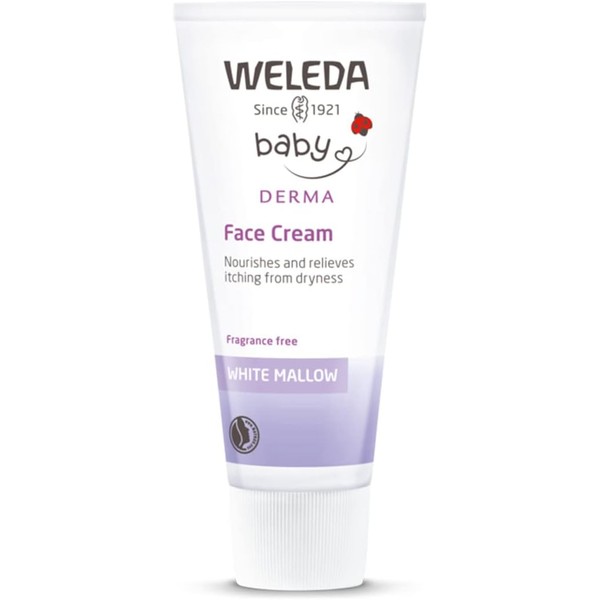 Weleda Baby Derma Face Baby Cream, White Mallow Moisturiser, Dermatologically