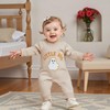 ZAXARRA Newborn Baby Boys Jumpsuits Letter Embroidery Long Sleeve Sweatshirts