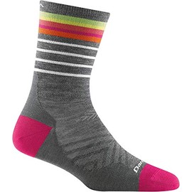 Darn Tough Women's Stride Micro Crew Ultra-Lightweight - Medium Gray Merino Wool Socks for Running