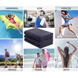 HIDMD Microfibre Sports Towels Gym Towels Fast Drying & Absorbent Workout Sweat Towels for Gym Fitness,Yoga, Camping 3-Pack 40cm X80cm MULTICOLORS