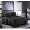 Pure Bedding Bed Sheets - Full Sheet Set [6-Piece, Black]