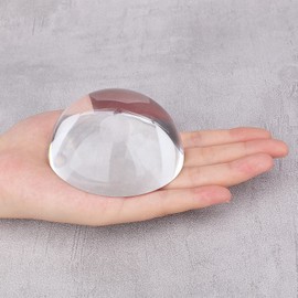 NBEADS 2 Pieces 2 Styles Dome Magnifying Glass Paperweight, Crystal Dome Magnifying Glass Magnifying Hemispherical Lens for Home Office Display Decorations Reading Aid 57 x 26 mm / 77 x 36 mm