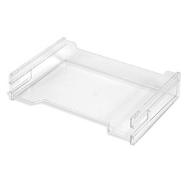 Herlitz A4 Oblong Transparent Stackable Letter Tray