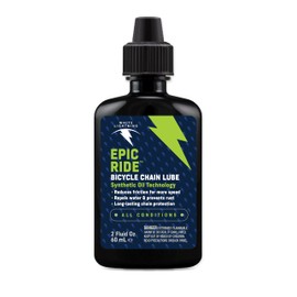 White Lightning Epic Ride All Conditions Light Bicycle Chain Lube, 2oz Drip Squeeze Bottle