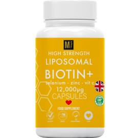 Biotin Hair Growth Vitamins 12,000mcg | 180 High Strength Biotin Supplement | Selenium Zinc & VIT C Complex D - Biotin Tablets | 6 Months Supply Vegan