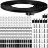 Jetec Curtain Tracks Ceiling Flexible Curtain Track Bendable Rail Curved