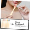 Alipis 10 Pack Soft Travel Toothbrushes Bamboo Charcoal Wooden Handle