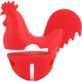 Yosoo Soporte para Utensilio a Prueba de Calor de Silicona con Forma de Rojo, Soporte para Cuchara y Clamp/Holder para Olla, para Cocina