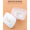 Teskyer Food Storage Containers with Lids (Not Airtight), Reusable Meal