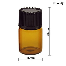 YIZHAO Yizhao Braune Leere Glasflaschen 2ml, Probe Glasflaschen mit Orifice Reducers fr ?therisches ?l,Aromatherapie,Parfm,Massage, Spa, Dfte,Chemielabor C 36Pcs