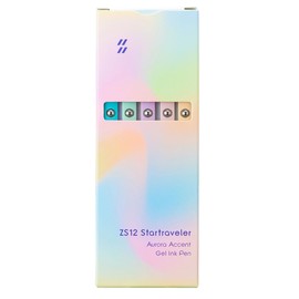 5 PCS Zennyth Gel Pens Quick Dry Fine Point Premium Retractable Rolling Ball Black Ink Smooth Writing Pens for School Office (Aurora)