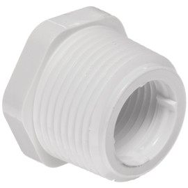 Spears 439 Series PVC Pipe Fitting, Bushing, Schedule 40, 1-1/4" NPT Male x 1" NPT Female